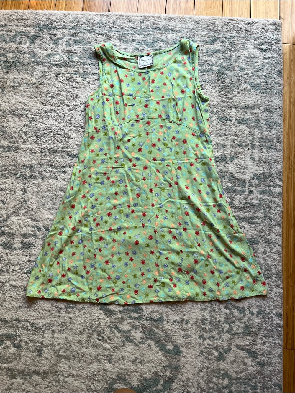 Green Floral Print Dress